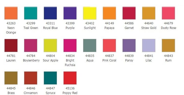 Sulky Thread Color Chart